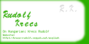 rudolf krecs business card